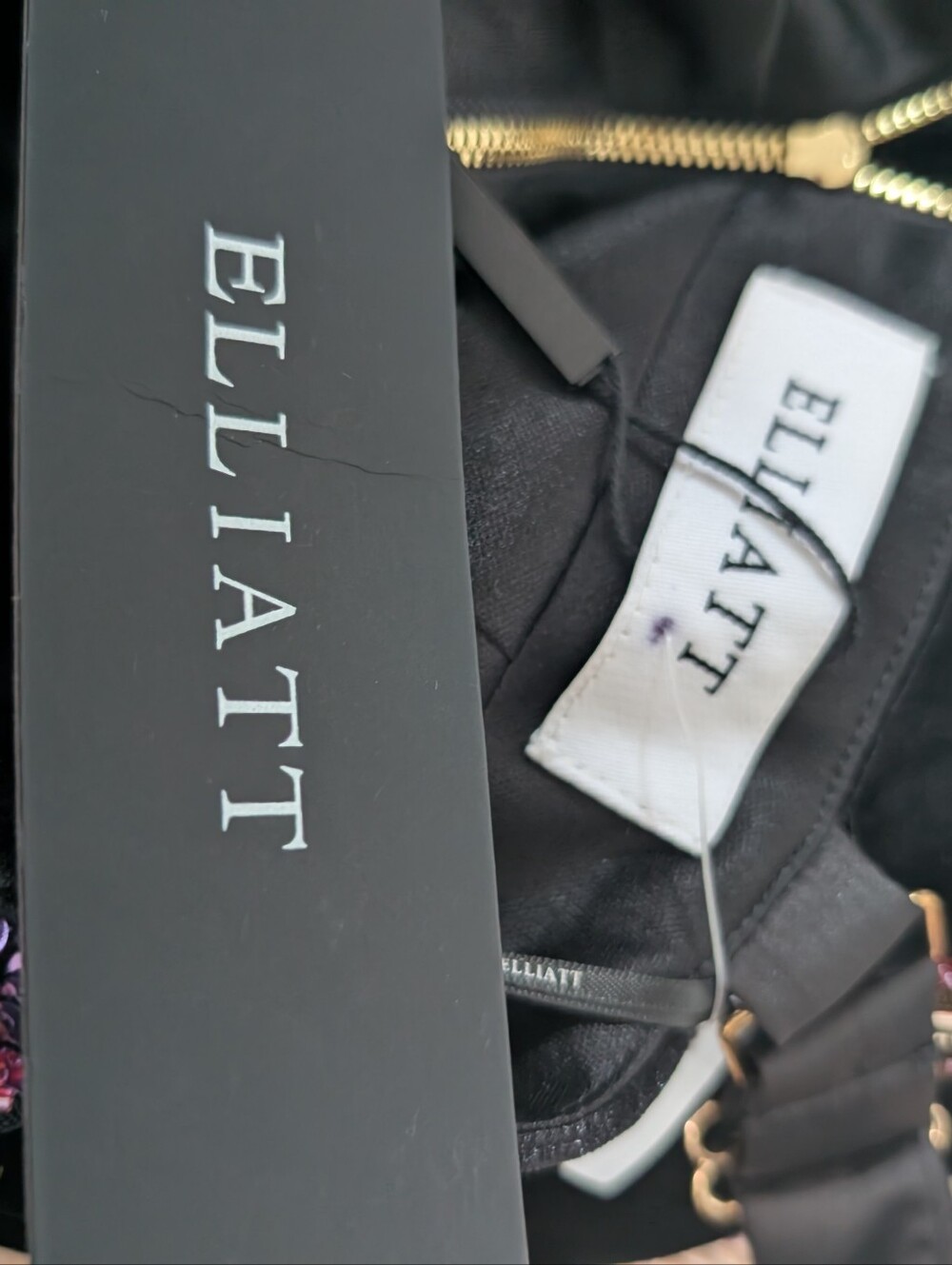 ELLIATT Clio Gown in Black Multi - Picture 7 of 9